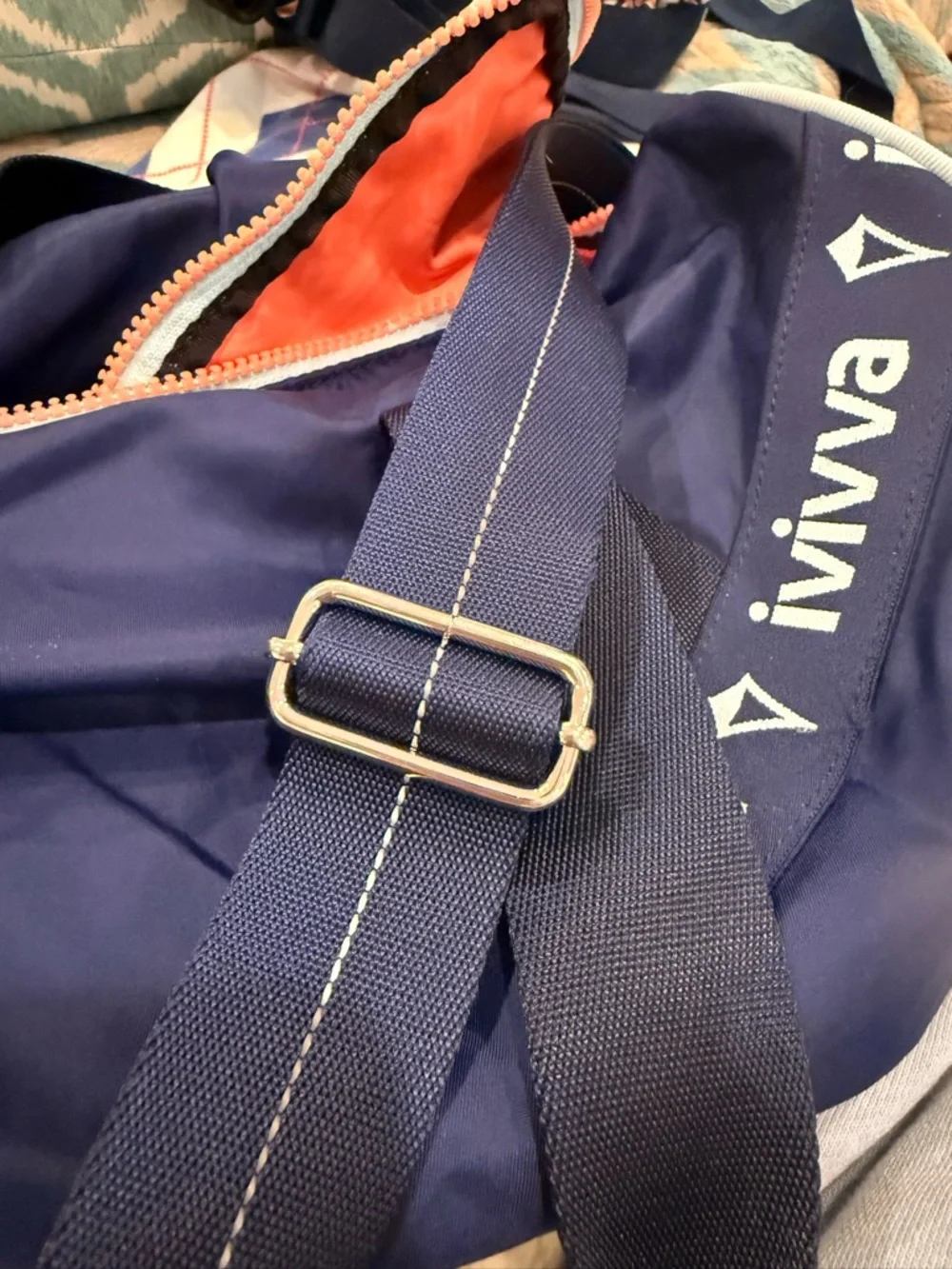 LuluLemon Ivviva Game On Bag Navy and Pink Duffel Crossbody